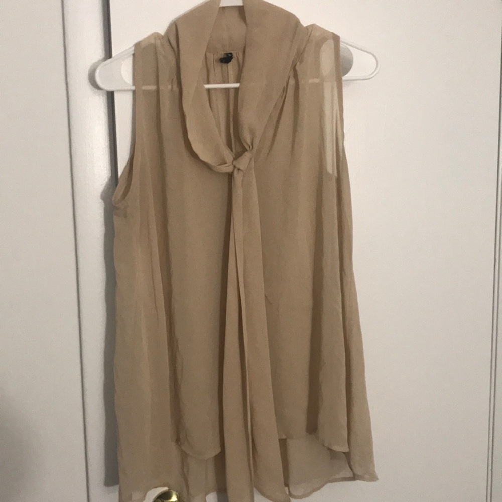Sleeveless sheer top